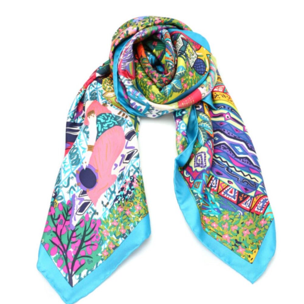 NEW Ferragamo  Black Silk Scarf.